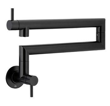 Монокран для миття настінний DUERO POT FILLER BLACK 6623-030-81 KFA ARMATURA 6623-030-81 фото