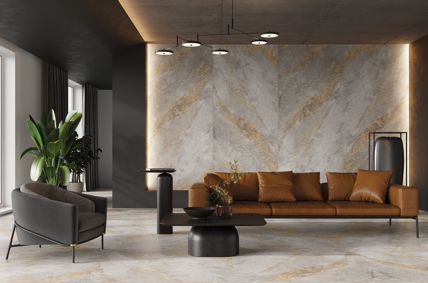 Керамогранітна плитка GRES AURIC LIGHT GREY RECT. 1197x1197 Cerrad 5903313337335 фото