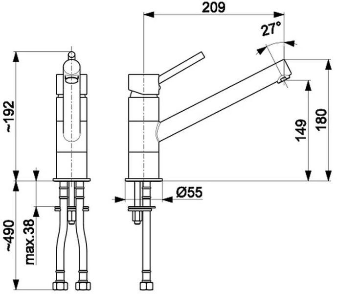 Змішувач для кухні ANDRA  6533-915-00 KFA ARMATURA  6533-915-00 фото