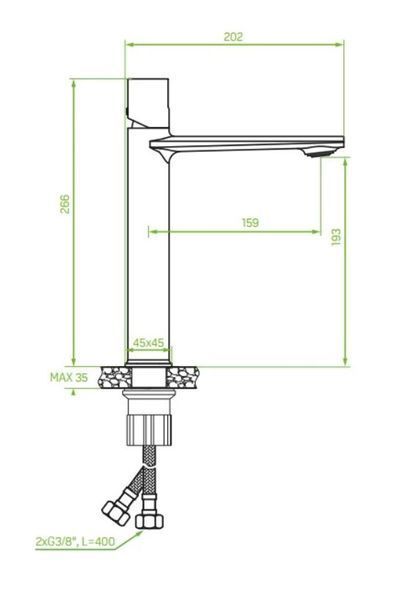 Змішувач для умивальника Tores BVT_722D LAVEO (окремо стоячий) BVT_722D фото