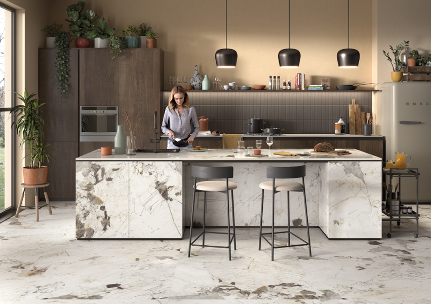Керамограніт Imola The Room Quartzite Patagonia 120x120 см PAT WH6 120 RM PAT WH6 120 RM фото