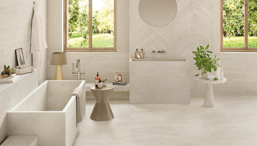 Плитка 60*120 Travertine Vein Cut White Nat Rett Ej7D Ч00005602 фото