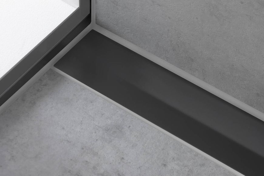 Верхня частина "RainDrain Flex" для душового трапу (пристінна) 1200 мм Matt Black (56054670) 56054670 фото