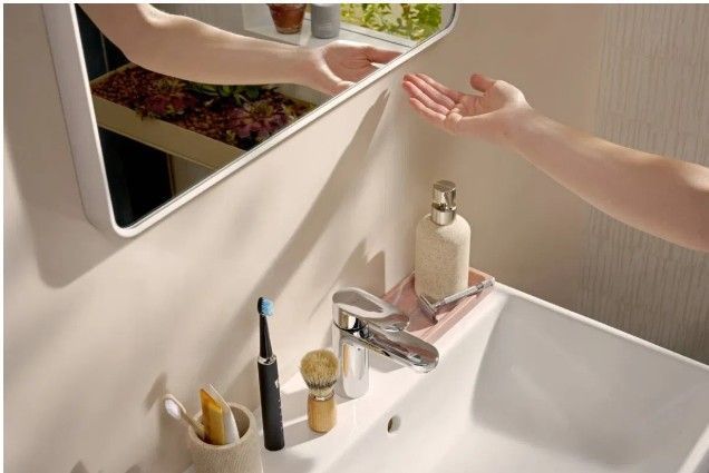 Дзеркало Xarita Lite Q 800/30 з LED підсвічуванням та ІЧ-датчик, білий матовий 54971700 54971700 фото