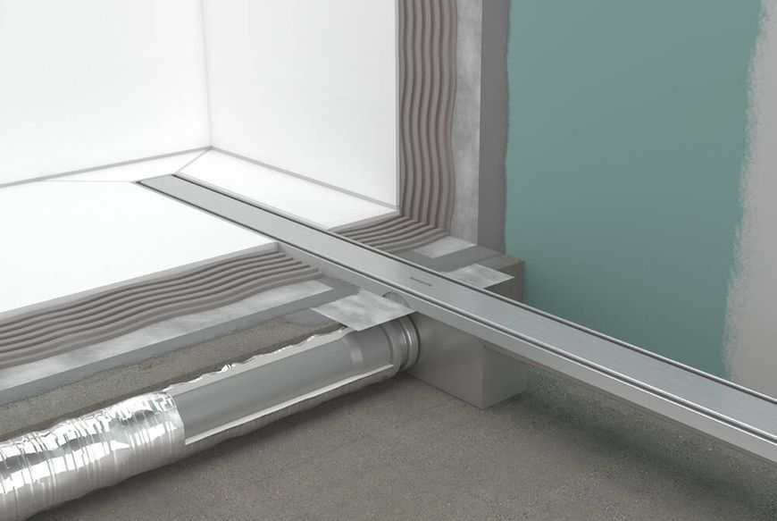 Трап для душу "RainDrain Compact Flat" 800 мм, Brushed Stainless Steel (56166800) 56166800 фото