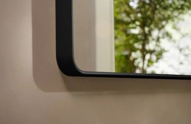 Дзеркало Xarita Lite Q 360 / 700 з горизонтальним LED світильником, чорний матовий 54955670 54955670 фото