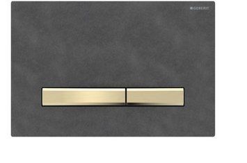 Змивна клавіша Geberit Sigma 50 для подвійного змиву, сірий/латунь, 115.672.JM.2 115.672.JM.2 фото